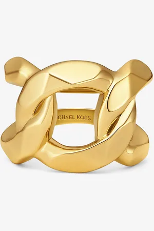 Michael Kors MKAnillo de latón chapado en metal precioso con cadena de eslabones - - Michael Kors
