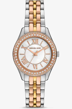 Michael Kors MKReloj Harlowe mini en tres tonos con incrustaciones - - Michael Kors