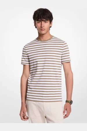 Michael Kors MKCamiseta a rayas de algodón - Verde - Michael Kors