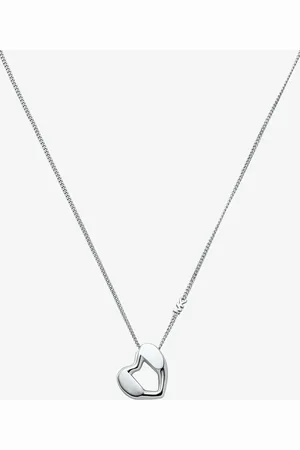 Michael Kors MKCollar de plata de ley chapada en metales preciosos con colgante de corazón - - Michael Kors