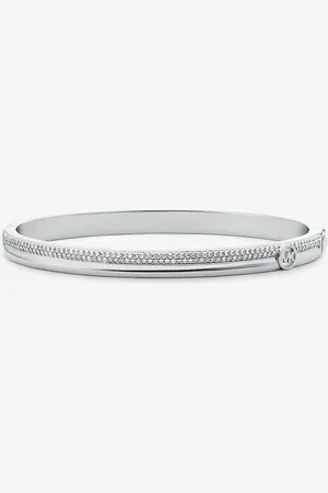 Michael Kors MKPulsera rígida de latón chapado en metal precioso con incrustaciones - - Michael Kors