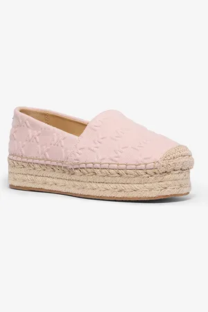 Michael Kors MKAlpargata Lynn de denim con plataforma y logotipo en relieve - - Michael Kors