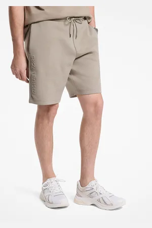 Michael Kors MKPantalón corto de mezcla de algodón con logotipo en relieve - Verde - Michael Kors