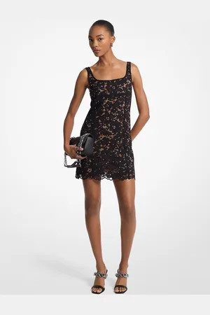 Michael Kors MKMinivestido de encaje floral definido con tachuelas - - Michael Kors