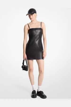 Michael Kors MKMinivestido lencero de piel - - Michael Kors