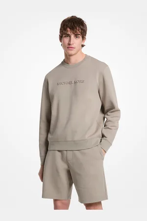 Michael Kors MKSudadera de mezcla de algodón con logotipo en relieve - Verde - Michael Kors
