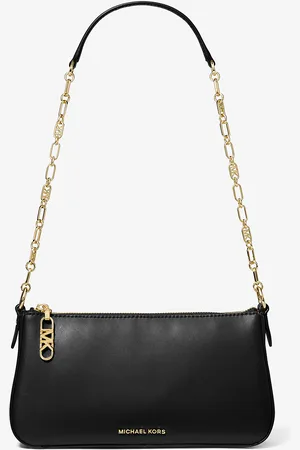 Michael Kors MKPochette mediano de piel con cadena de eslabones y logotipo imperio - - Michael Kors