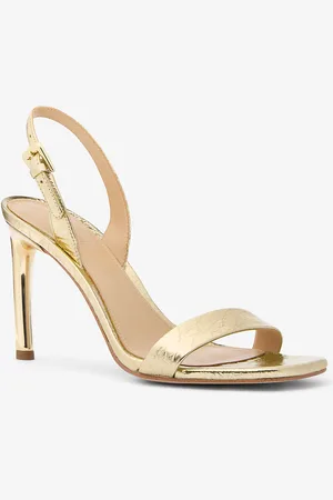 Michael Kors MKSandalia Kasia de piel cuarteada metalizada - - Michael Kors