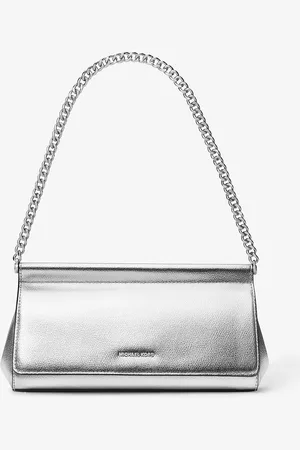 Michael Kors MKPochette Carmine mediano de piel granulada metalizada - - Michael Kors