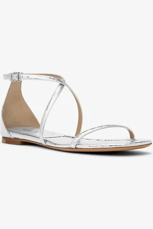 Michael Kors MKSandalia Polly de piel metalizada con motivo de pitón en relieve - - Michael Kors