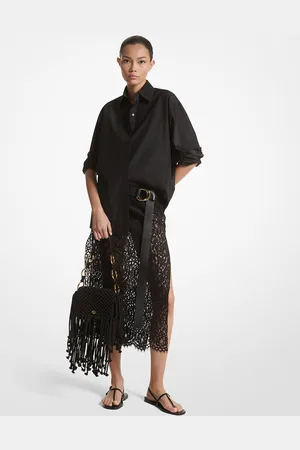 Michael Kors MKFalda de encaje floral definido con abertura - - Michael Kors