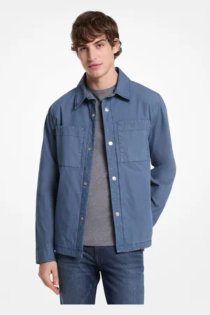 Michael Kors MKChaqueta tipo camisa de popelina de algodón elástica con efecto teñido - - Michael Kors