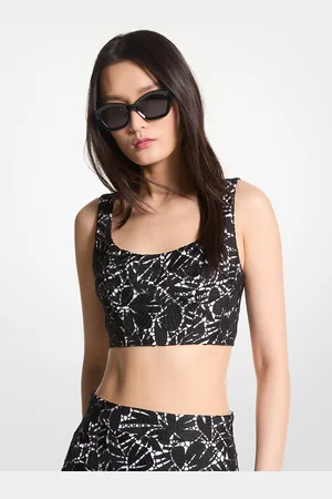 Michael Kors MKTop tipo bralette de encaje con palmeras - - Michael Kors