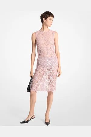 Michael Kors MKVestido recto de encaje floral con lentejuelas bordadas a mano - - Michael Kors