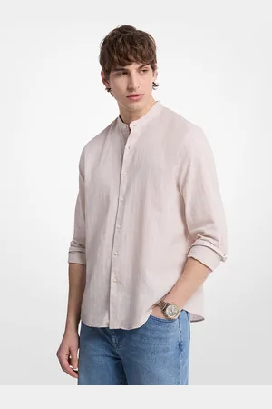 Michael Kors MKCamisa de mezcla de lino y algodón a rayas - - Michael Kors