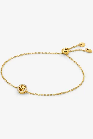 Michael Kors MKPulsera Fulton de plata de ley chapada en metales preciosos con cierre deslizante - - Michael Kors