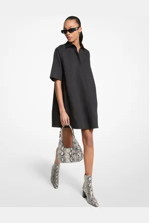 Michael Kors MKVestido camisero de popelina de algodón elástica - - Michael Kors