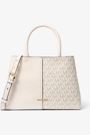 Michael Kors MKBolso satchel de piel Flora mediano con logotipo - - Michael Kors