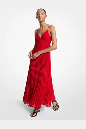Michael Kors MKVestido maxi de georgette plisado - - Michael Kors
