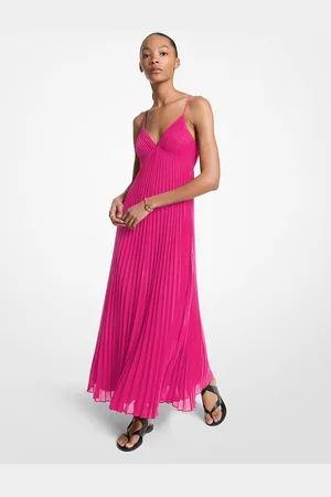 Michael Kors MKVestido maxi de georgette plisado - - Michael Kors