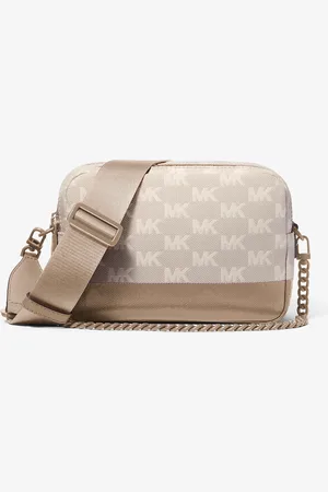 Michael Kors MKBandolera para cámara Bryant mediana de piel y jacquard bitono con logotipo - - Michael Kors
