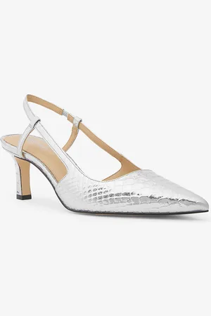 Michael Kors MKZapato de salón destalonado Alora de piel metalizada con motivo de serpiente en relieve - - Michael Kors