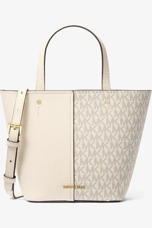 Michael Kors MKBandolera Flora mediana de piel granulada con logotipo - - Michael Kors