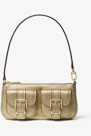 Michael Kors MKPochette transformable Zoe pequeño de piel granulada metalizada - - Michael Kors