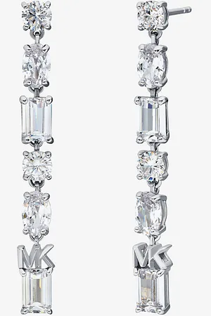 Michael Kors MKPendientes largos de plata de ley con chapado en metal precioso - - Michael Kors