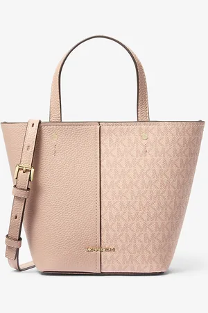 Michael Kors MKBandolera Flora mediana de piel granulada con logotipo - - Michael Kors