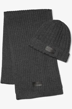 Michael Kors MKSet de bufanda y gorro de punto acanalado - - Michael Kors