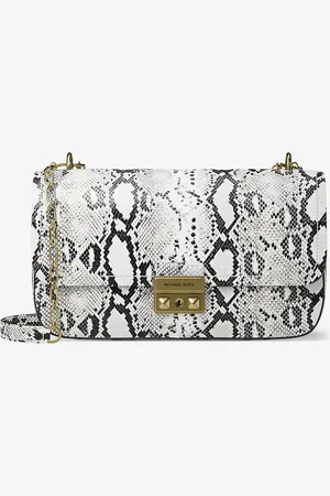 Michael Kors MKBolso de hombro Tribeca grande de piel con motivo de serpiente en relieve - - Michael Kors