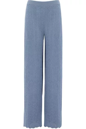 FEDELI Mujer, Pantalones, Azul, Talla: L