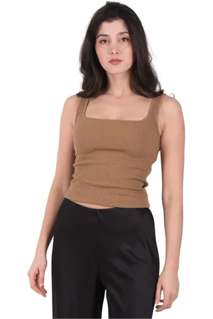 Vince Mujer, Camisetas, Marrón, Talla: L