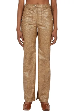 REJINA PYO Mujer, Pantalones, Marrón, Talla: M