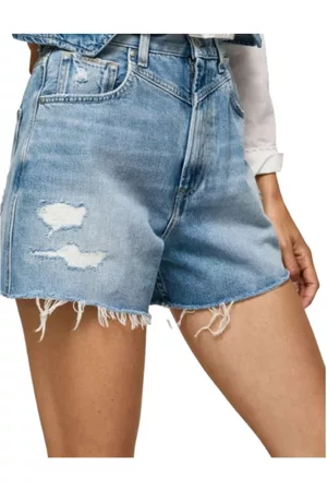 Pepe Jeans Mujer, Pantalones cortos, Azul, Talla: W32