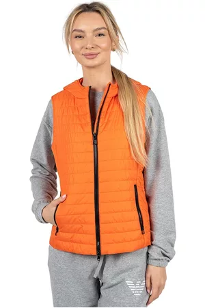 Geox Mujer Abrigos largos - Vests Naranja, Mujer, Talla: L