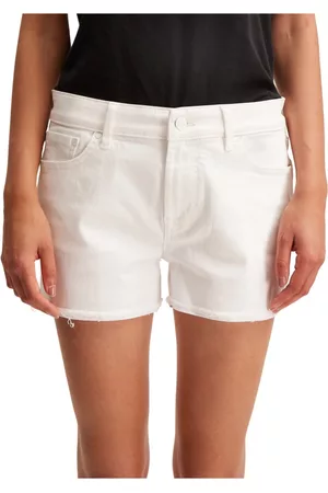 Denham Mujer Vaqueros - Short Shorts Blanco, Mujer, Talla: W28