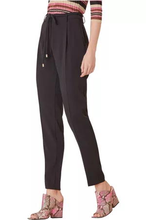 Manila Grace Mujer, Pantalones, Negro, Talla: M