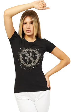 Camiseta guess logo online reflectante