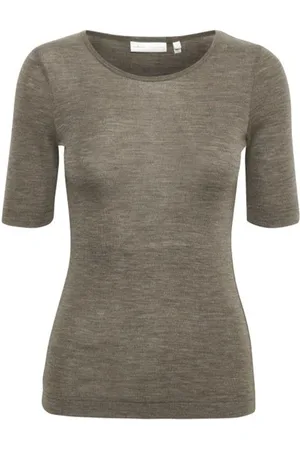 INWEAR Mujer, Camisetas, Marrón, Talla: 2XL