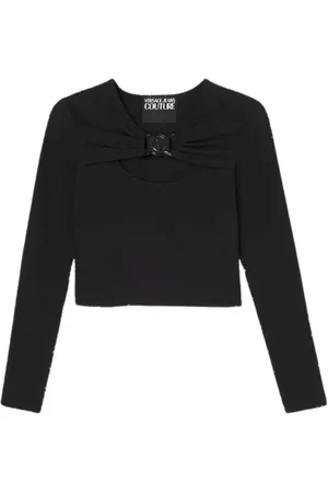VERSACE Mujer, Camisetas, Negro, Talla: M