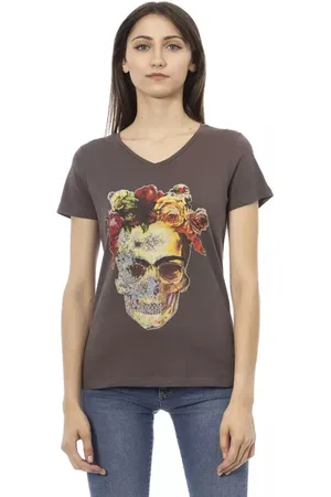 Trussardi Mujer, Camisetas, Marrón, Talla: L