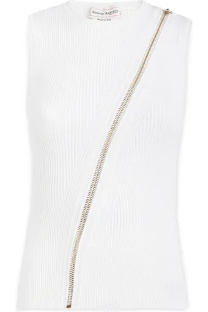 Alexander McQueen Mujer, Camisetas, Blanco, Talla: M