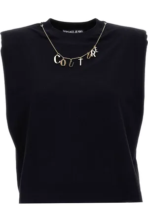 VERSACE Mujer, Camisetas, Negro, Talla: M