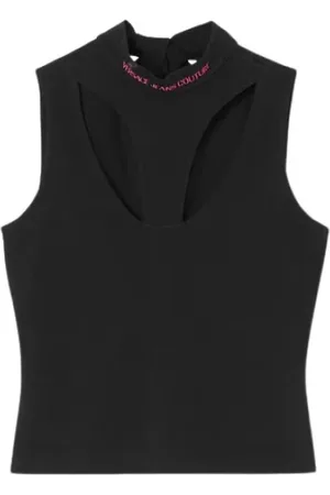 VERSACE Mujer, Camisetas, Negro, Talla: M