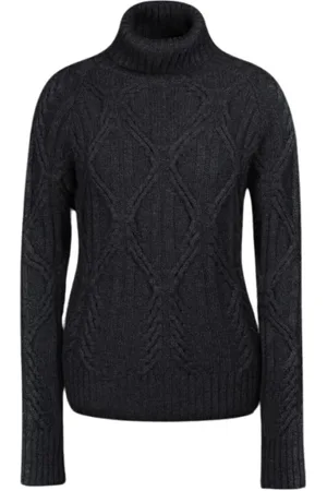 MOORER Mujer, Jerseys, Negro, Talla: S