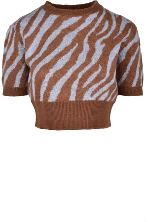 WEILI ZHENG Mujer, Jerseys, Marrón, Talla: XS