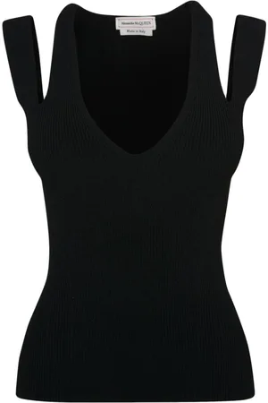 Alexander McQueen Mujer, Camisetas, Negro, Talla: L