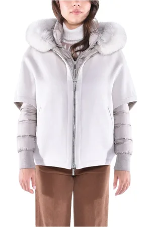 MOORER Mujer, Chaquetas, Blanco, Talla: M